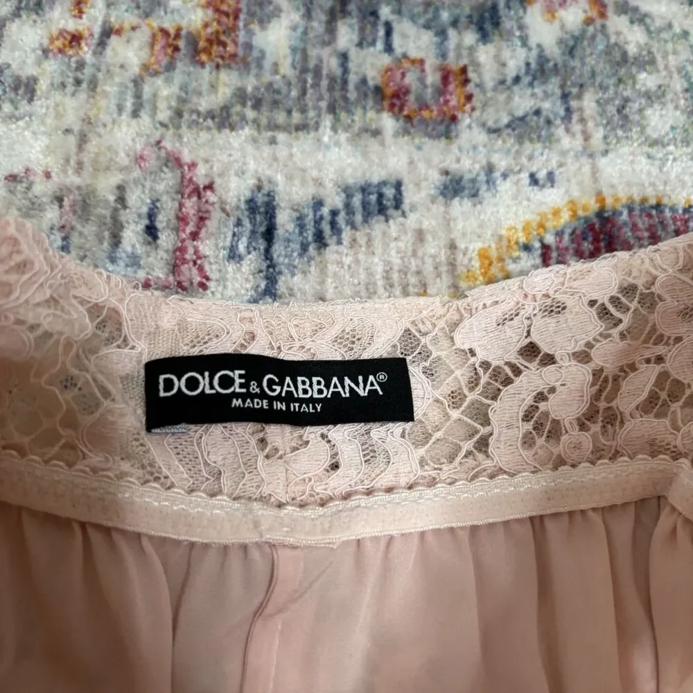 Dolce Gabbana Pink Lace Shorts